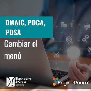 Menú DMAIC, PDCA, PDSA en EngineRoom Software