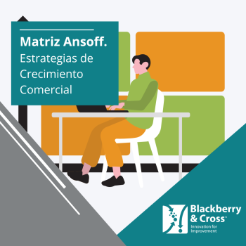 Matriz de Ansoff: herramienta estratégica para identificar oportunidades de crecimiento mediante cuatro estrategias clave: penetración de mercado, desarrollo de productos, desarrollo de mercados y diversificación.
