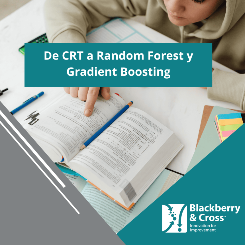 BBCross blog RRSS (34) (1) Diagrama de flujo comparando los modelos de Machine Learning CART, Random Forest y Gradient Boosting (TreeNet) en términos de interpretabilidad y precisión.