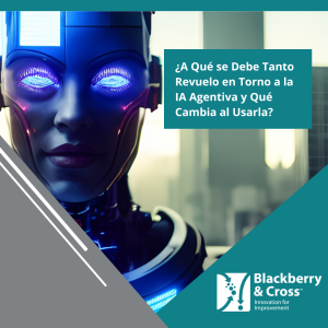 Ilustración sobre IA Agentiva automatizando procesos empresariales mediante agentes inteligentes autónomos.